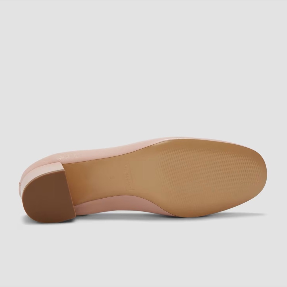 Everlane The Day Heel Blush Pink Leather Block Heel Size 8.5 Sustainable NWOB - Picture 7 of 9